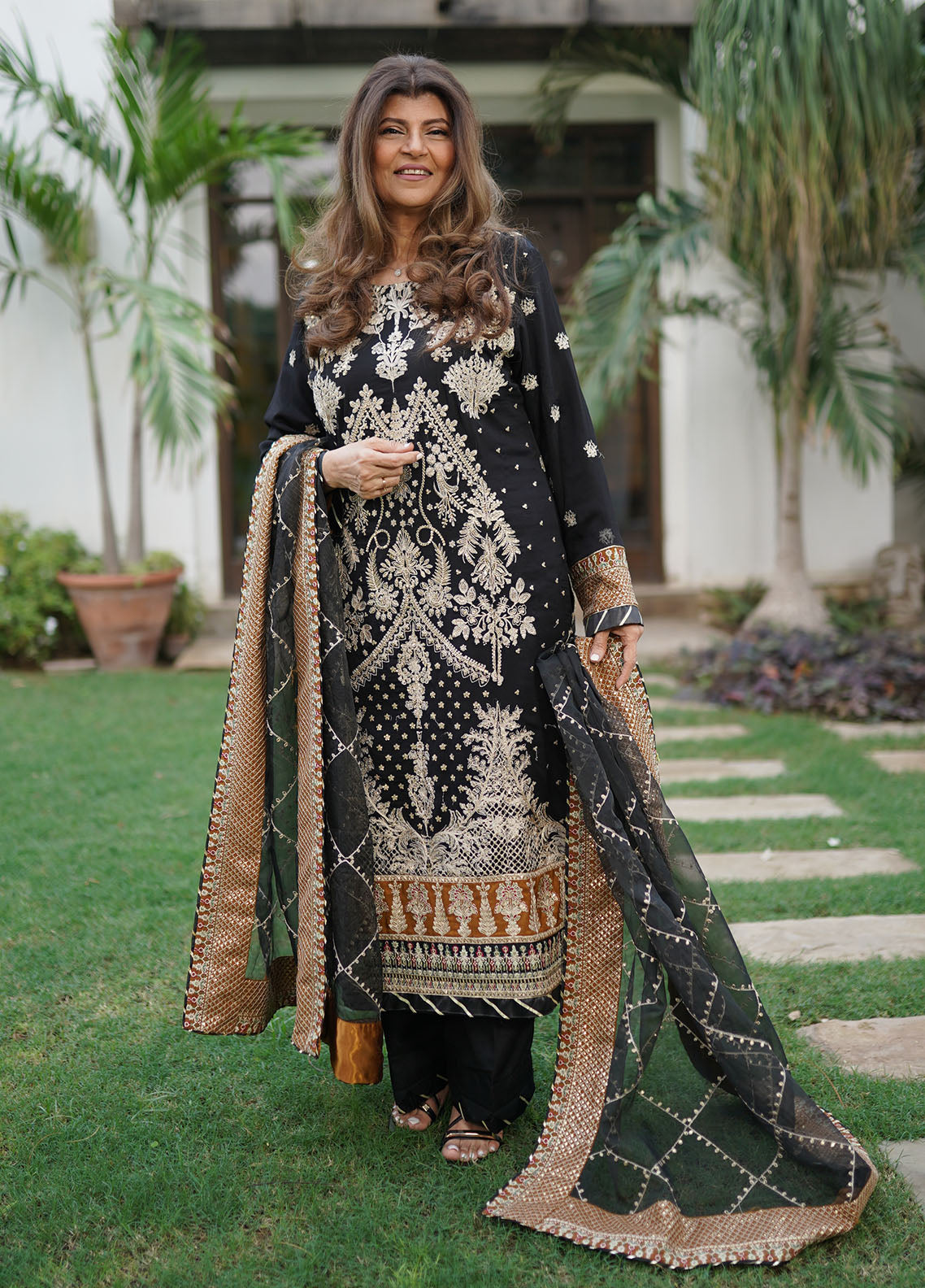 KD-1106 Monarch - Khawab Deeda Unstitched 4 Piece | Sahane – Sahane Store