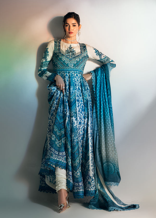 white christmas dresses Pakistani Peshwas Anarkali Mehndi Dress - M - Orange