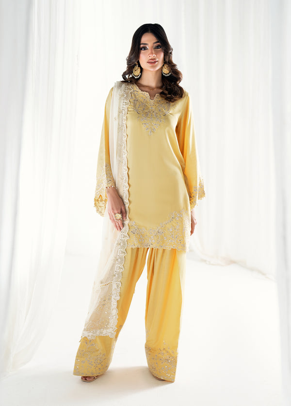 FP8804 Güher - EFSUN | Embroidered 3-Piece Pret
