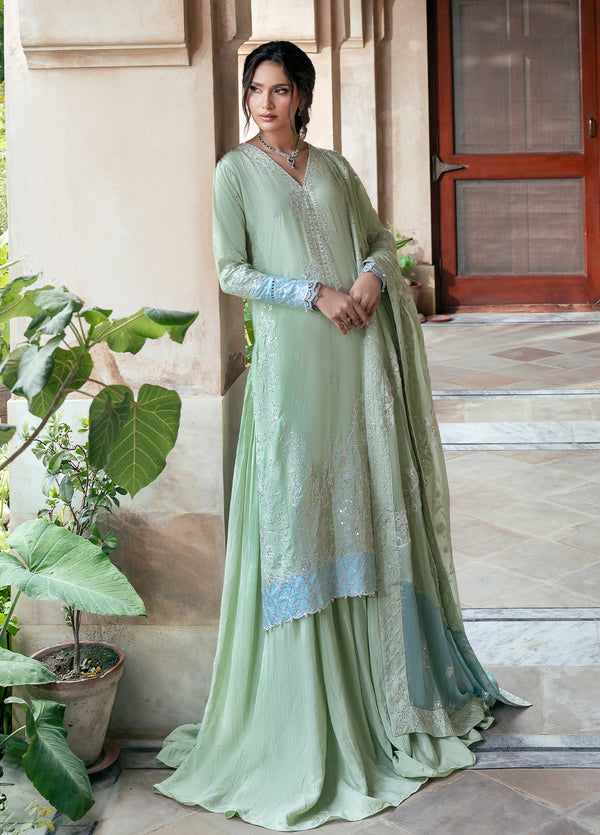 FU6605 Mehrma - RUSUKH | Embroidered Unstitch Formals | 3 Piece